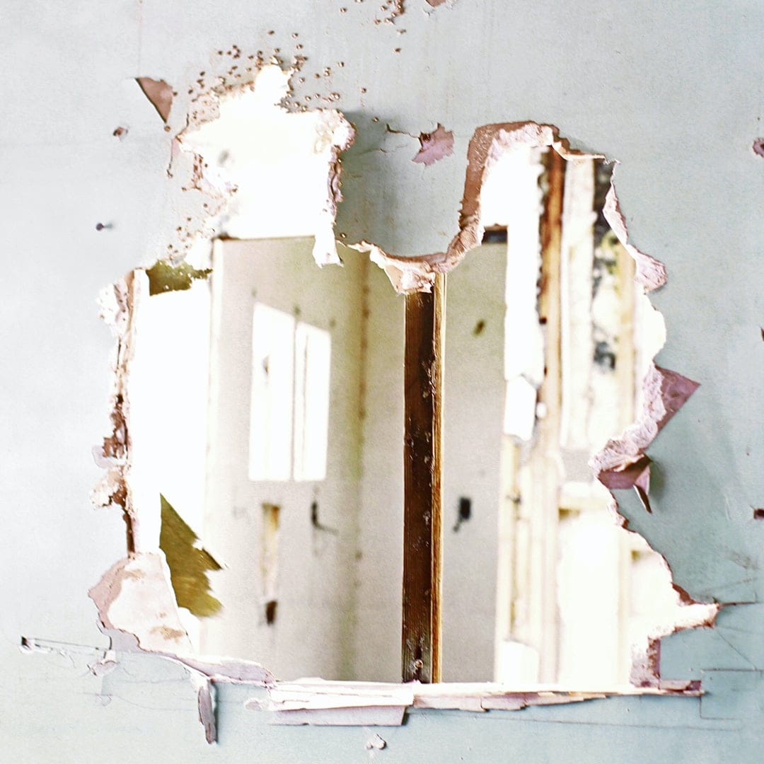 Wall with hole in it