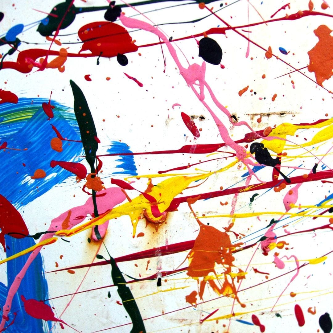 paint splattered