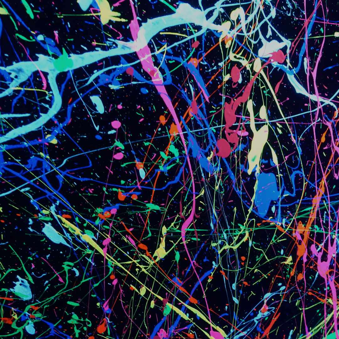 Splatter paint painting.