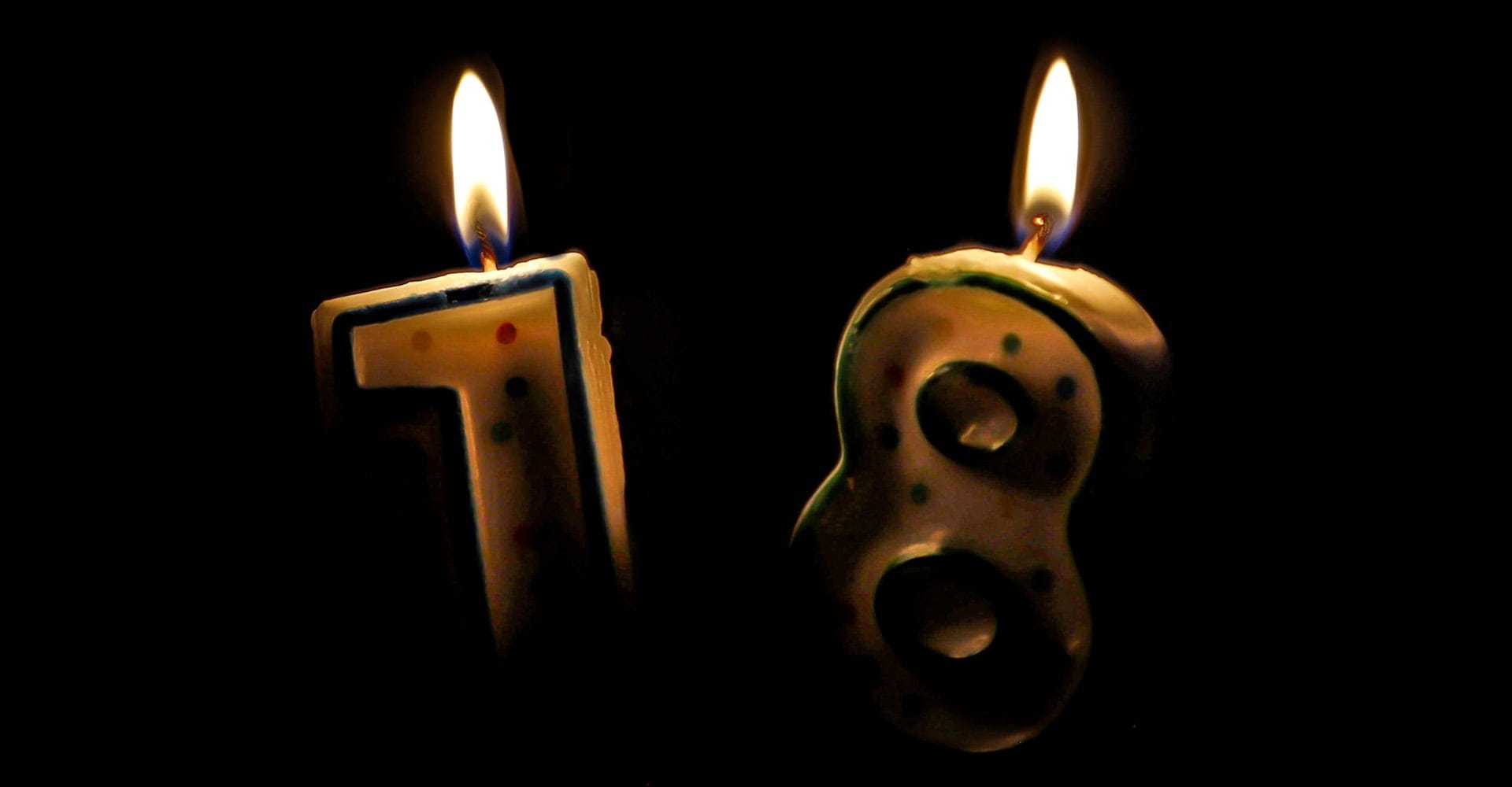 Birthday candles in the dark