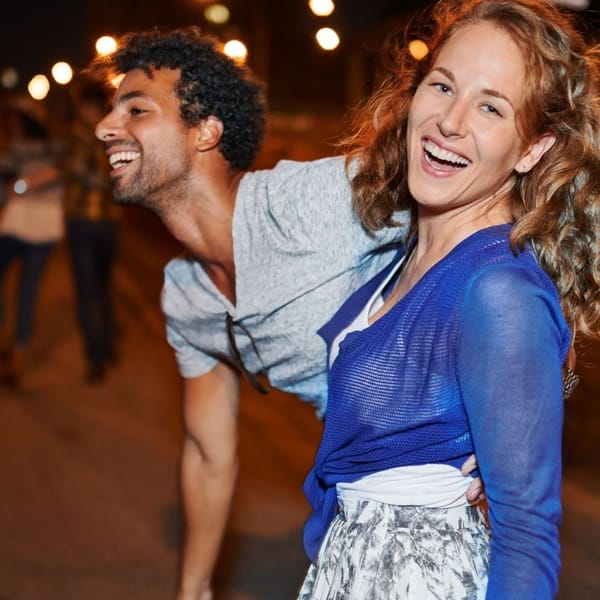 Couple booking a smash room date night at Rage Ground
